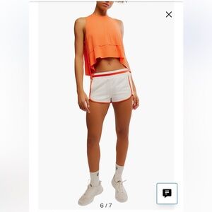 FP Movement Prep In Your Step Shorts in White Combo NWOT Retail $58